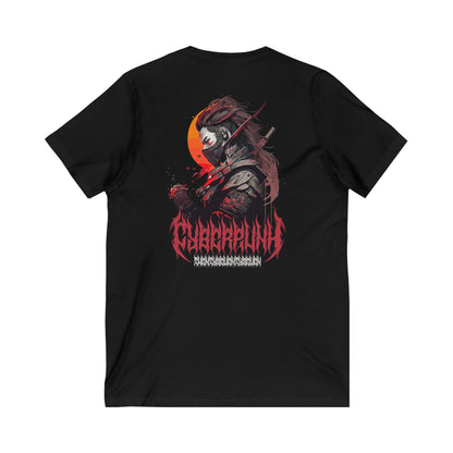 Cyberpunk Samurai V-Neck Tee